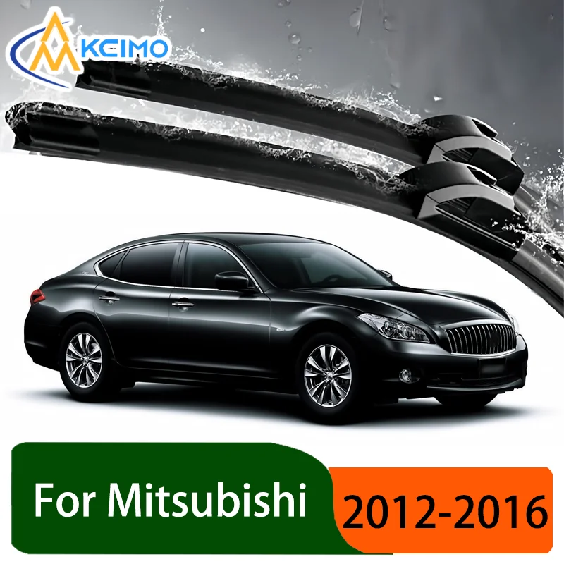 

Silent Black Front Rear Wiper Blades Set for Mitsubishi Proudia 2012–2016 Auto Windscreen Windshield Window Wiper Accessories
