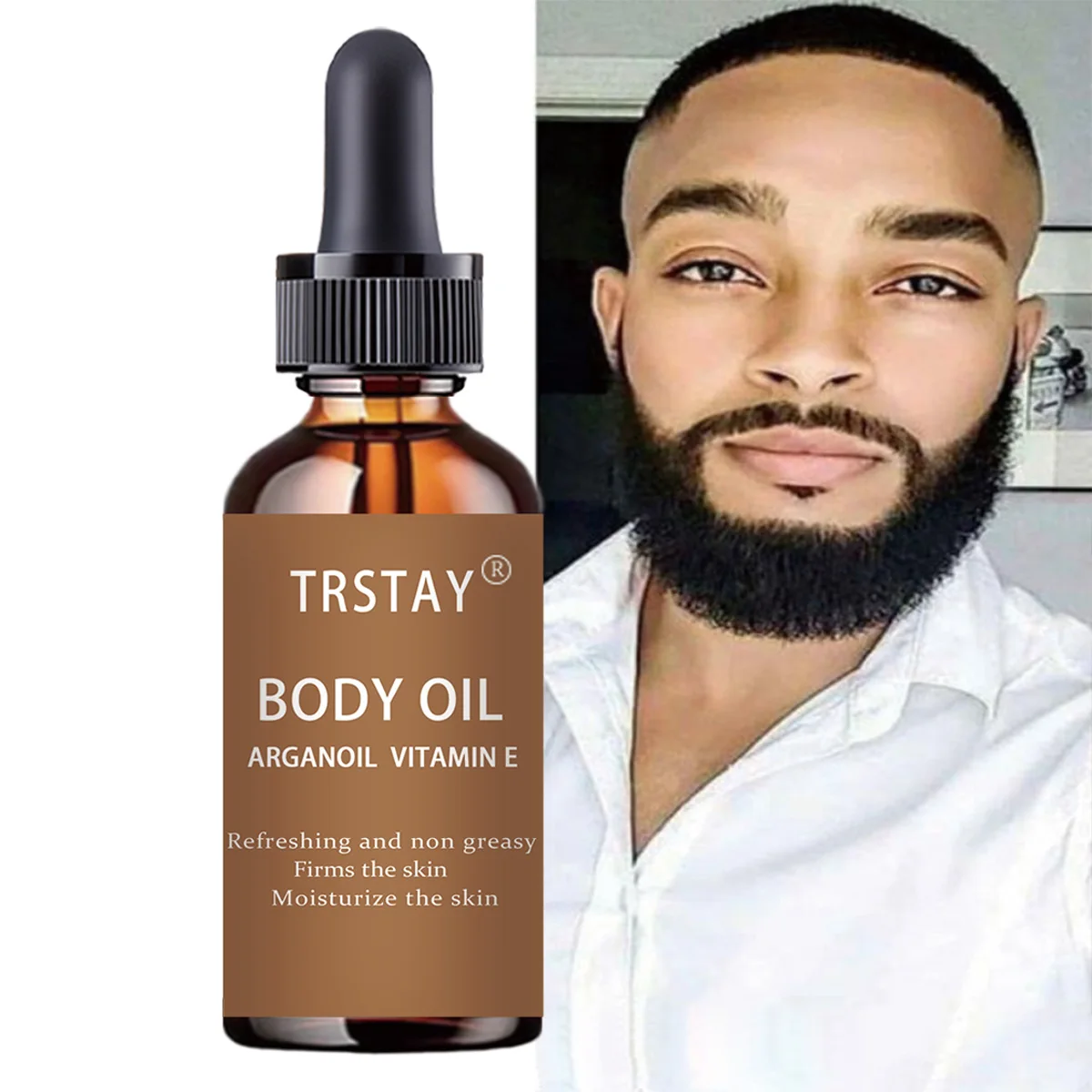 

New 2022 Rosemary Oil for Men Hair Argan Oil Vitamin E Hair Growth 50ml Man Beard Growth Oil