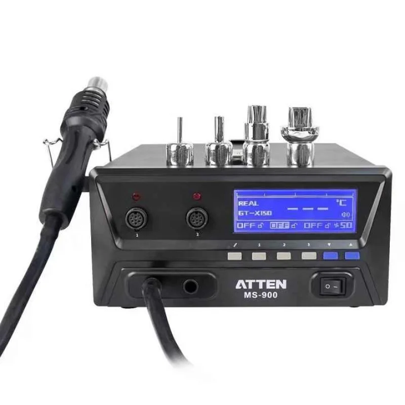 ATTEN MS-900 900W 4-in-1 Hot Air Rework Iron Suction Tin Gun Pick Up Pen Desoldering Soldering Station