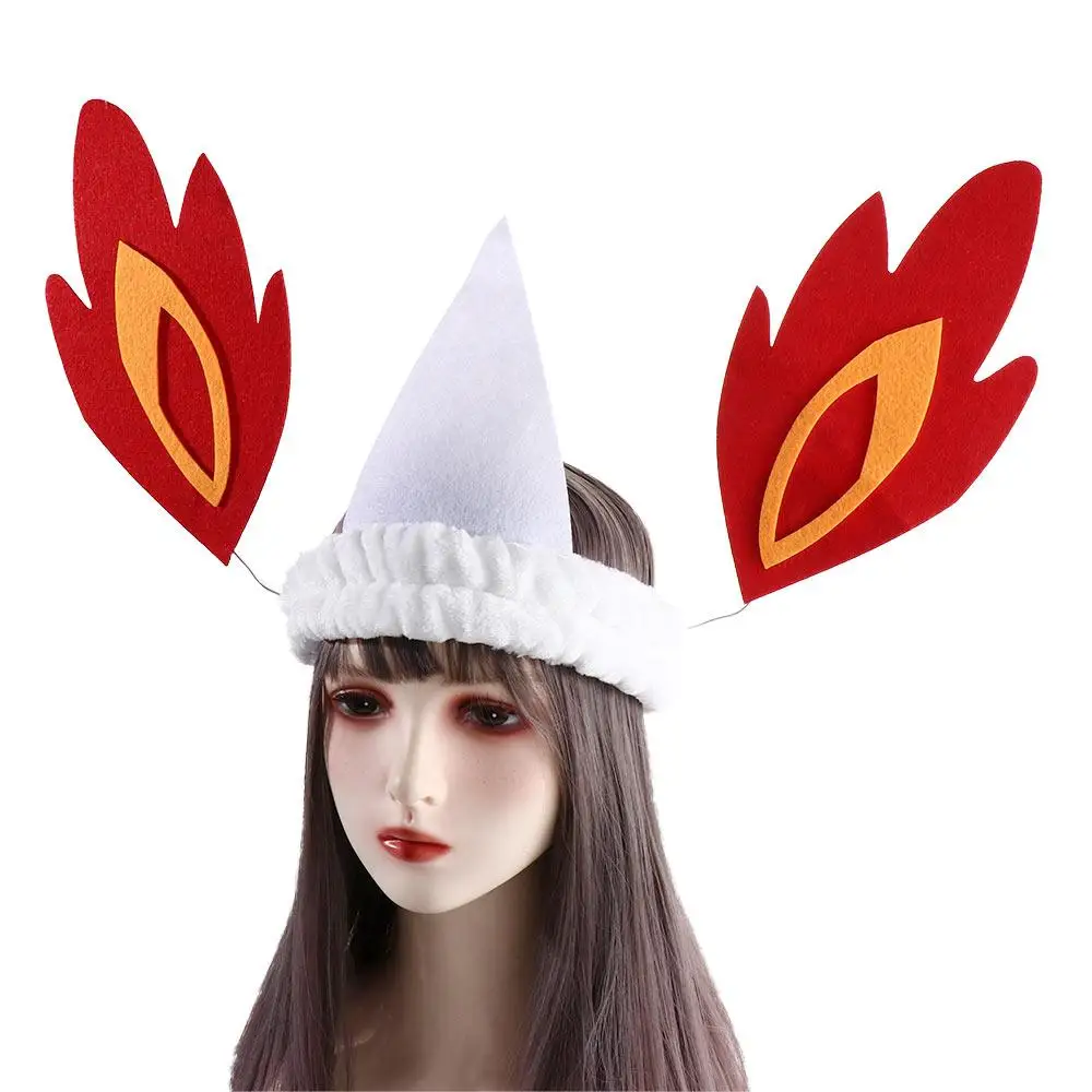 رعب لطيف أشباح سعيدة تأثيري النار أغطية الرأس هالوين عقال أغطية الرأس يوان Xiangqin الشعر هوب النساء العصابات الشعر