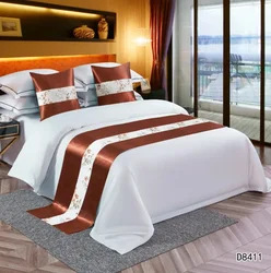 Luxury Embroidery Bed Flag Bed Runners  Throw Runner European Style Wedding Room Hotel Home Decoration Bed Tail Towel Pillowcase