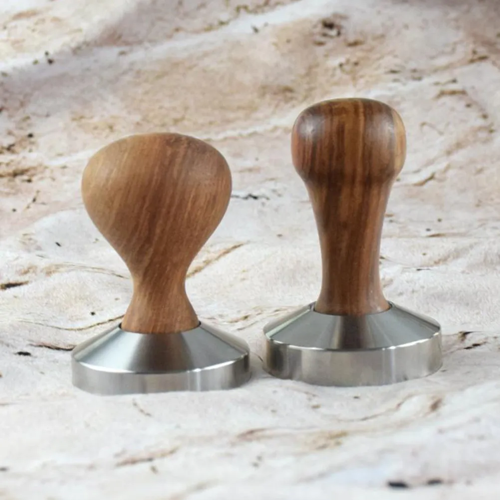 

57Mm Professional Espresso Tamper Pearwood Handle Stainless Steel Plate Comfort Grip Coffee Pressing Tool for Use