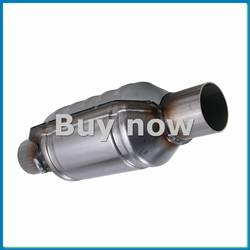 

Универсальный каталитический нейтрализатор, 2,25 дюйма, 400 ячеек, глушитель с высоким расходом, каталитический нейтрализатор, евро 1, круглый, нержавеющая сталь-A51M