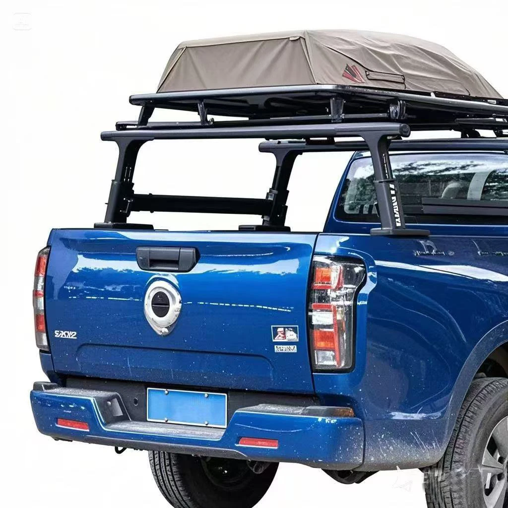 

Pickup Truck Overland Rack, Durable Aluminum Bed Rack for Camping,Rooftop Tent,Kayak and Outdoor Adventure