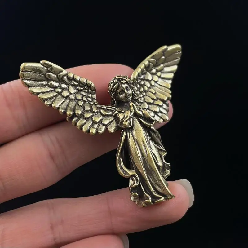 Home Decor Accessories God Of Love Cupid Statue  Brass Guardian Angel Figurines Desktop Decorations Small Ornaments
