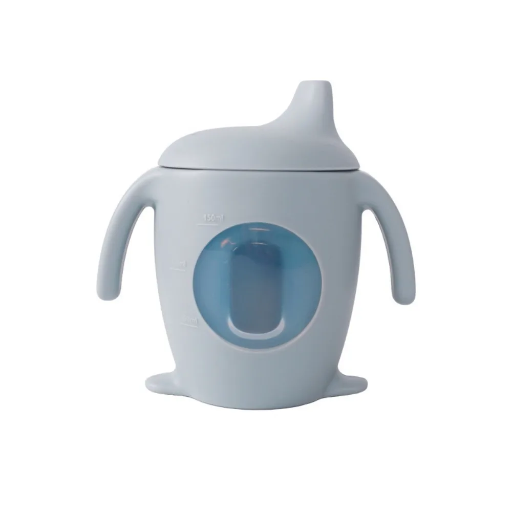 

Portable Silicone Penguin Sippy Cup Leakproof BPA Free Baby Water Bottle With Scale Infant Cup Baby