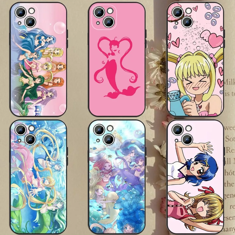 Mermaid-Melody-S  Phone Case For Apple iPhone 15,14,13,12,11,XS,XR,X,8,7,Pro,Max,Plus,mini Silicone Black Cover