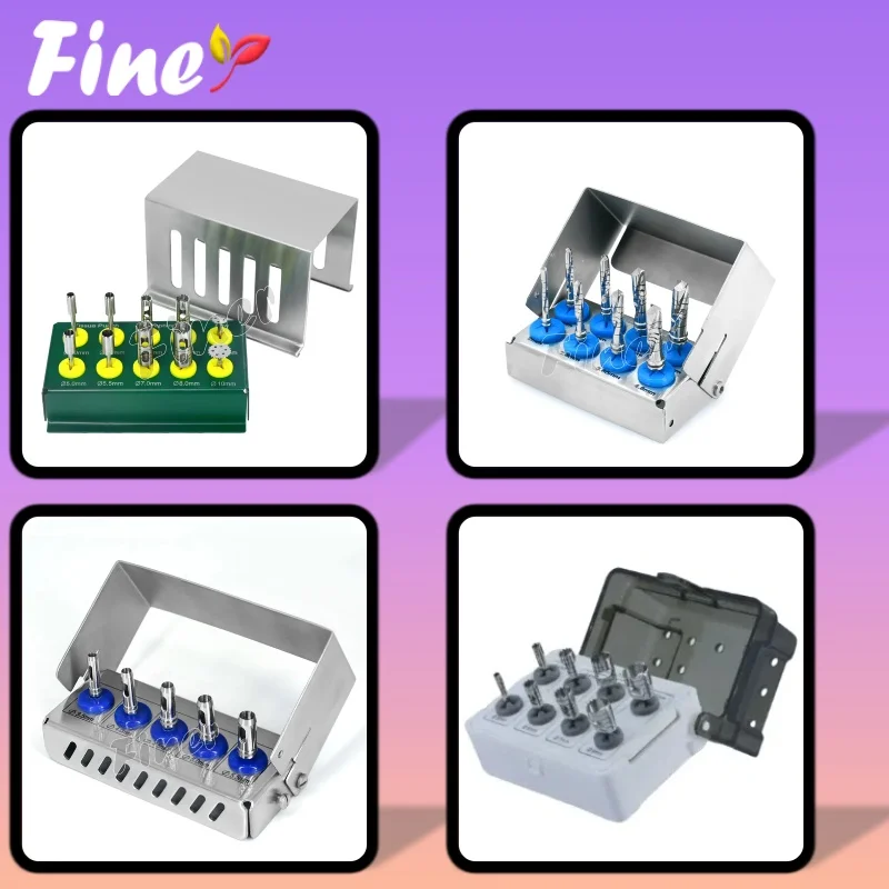 

Finer Dental Trephine Drill Bur Tissue Punch Bone Positioning Guide Dental Implant Drills Kit Surgical Dental Implant Tool