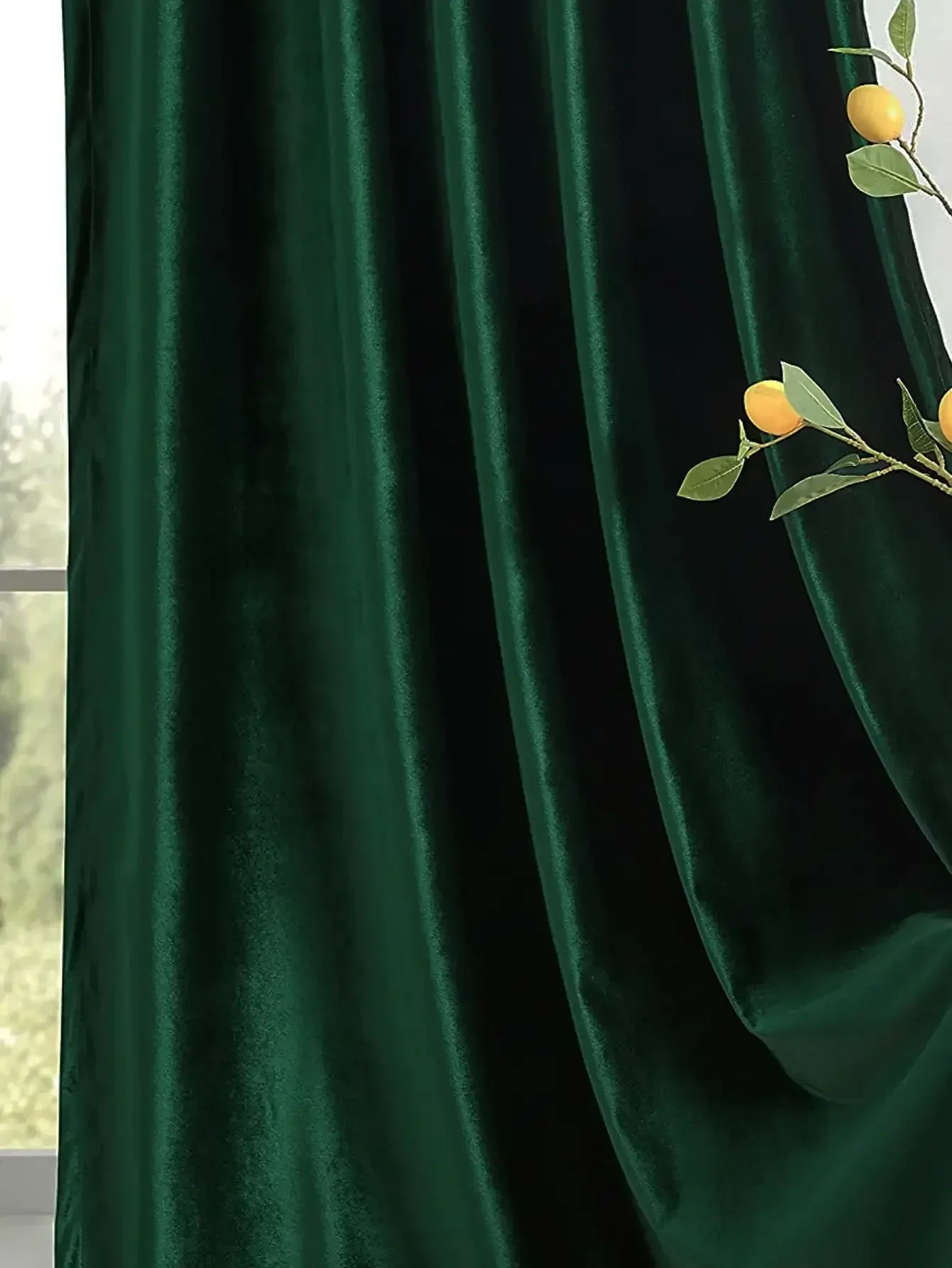 

Italian Velvet Curtains for Living Dining Room Bedroom Solid Color 1pc