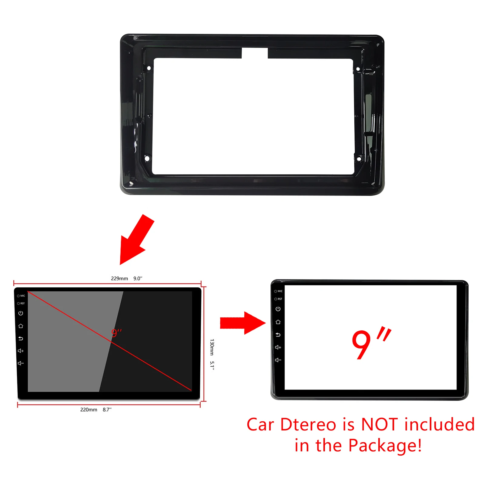 9pro palec auto rádio fascia stříhat souprava dvojitý DIN pro Honda města 2020+ odpovídat auto DVD rádio audio formulovat adaptor facia panel in-dash