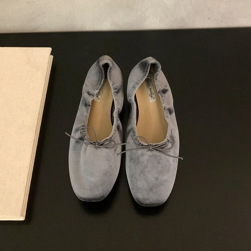 Damen-Schmetterlingsknoten-Ballerinas, flache, lässige, modische Seiden-Ballerinas für Frauen, Tanzschuhe, Frühling/Herbst, neu – Detail 10