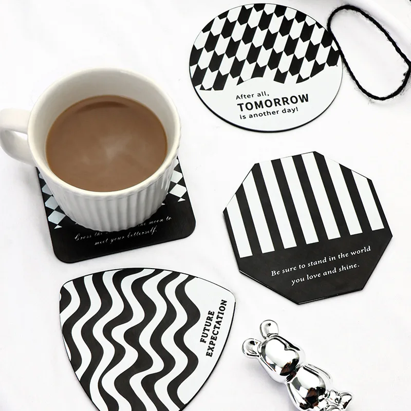 Creative Stainless Steel Coaster Insulation Mat Hepburn Style Coaster Insulation Mat Placemat Cup Coaster kitchen accessories