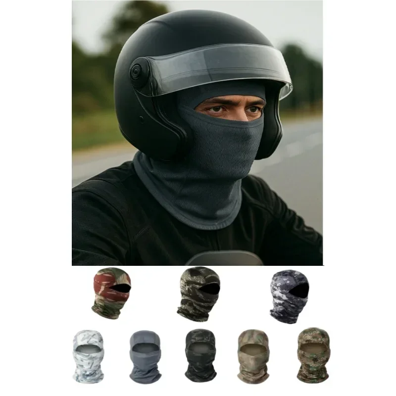 Sturmhaube Reitmaske Ski Radfahren Camouflage Kapuze Vollgesichtsmaske Angeln Kopfbedeckung Camo Hut Schal Sonnenschutz Mesh Maske