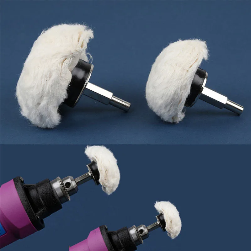 1/4" Shank Rotary Mushroom Type Cleaning Tool 50/75/100mm With 6mm Connecting Rod Polishing Mop Buffing Wheel Polisher Drill Pad