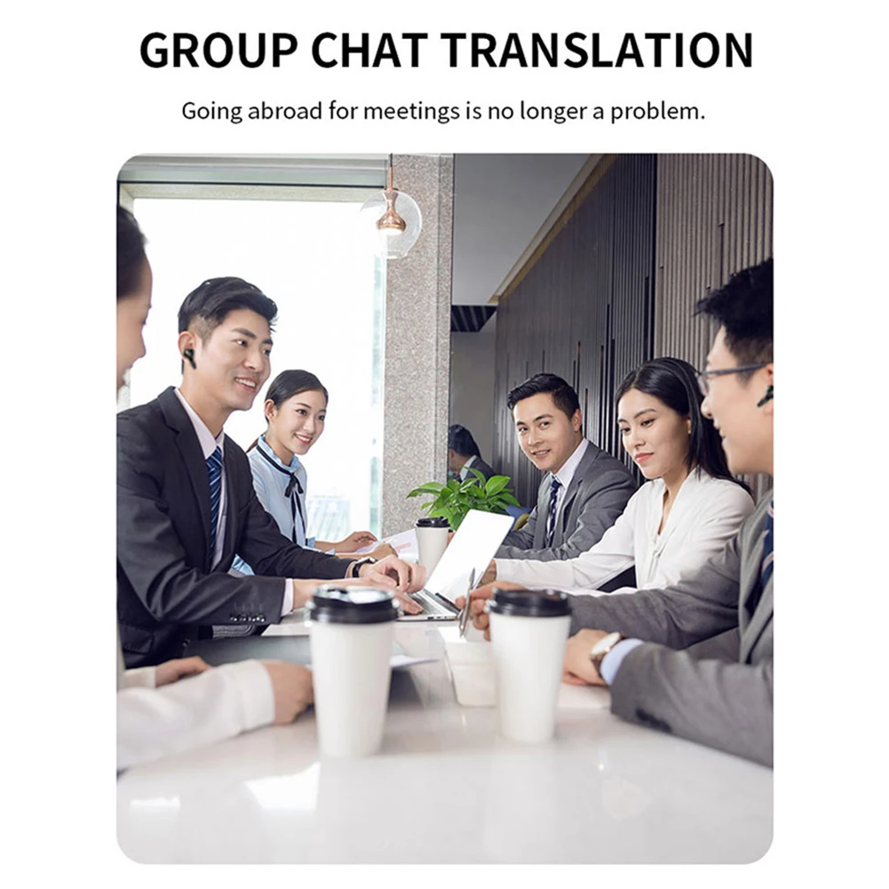 หูฟังแปลภาษา YW08 รองรับ 144 ภาษา แปลภาษาแบบเรียลไทม์ พร้อมตัวเครื่องแปลภาษาอัจฉริยะสำหรับการเดินทาง