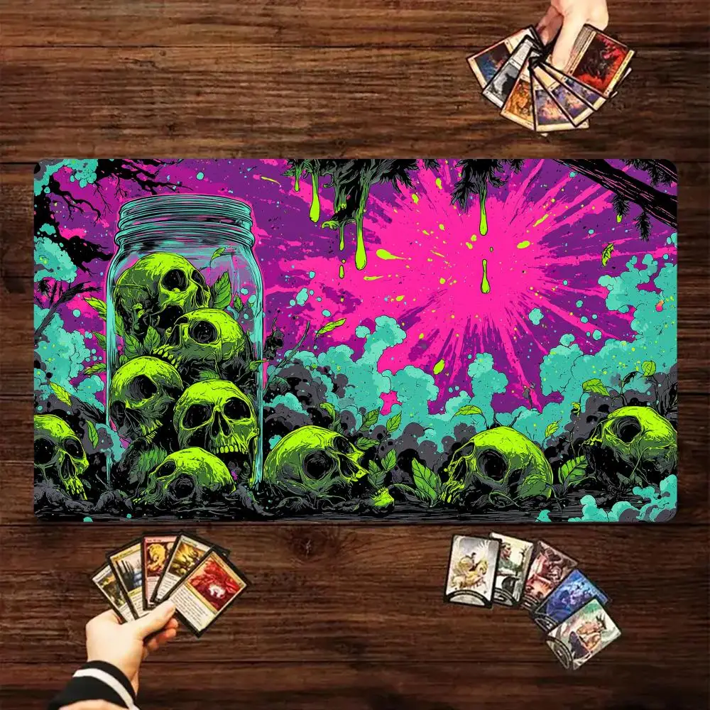 Shocking Skull Seed Magic Card Battle Mat MTG Playmat Anti-slip Base 35X60CM gathering gaming mats Board Game Mat for TCG