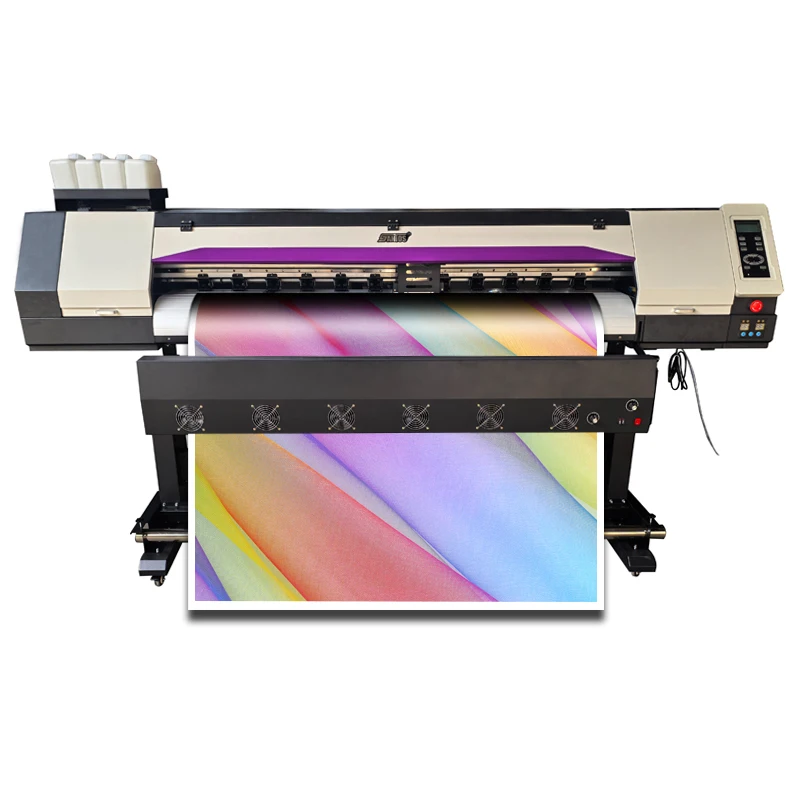 Printer for flex banner 5ft 6ft automatic 4 color cmyk multicolor roll to roll indoor outdoor eco solvent printer