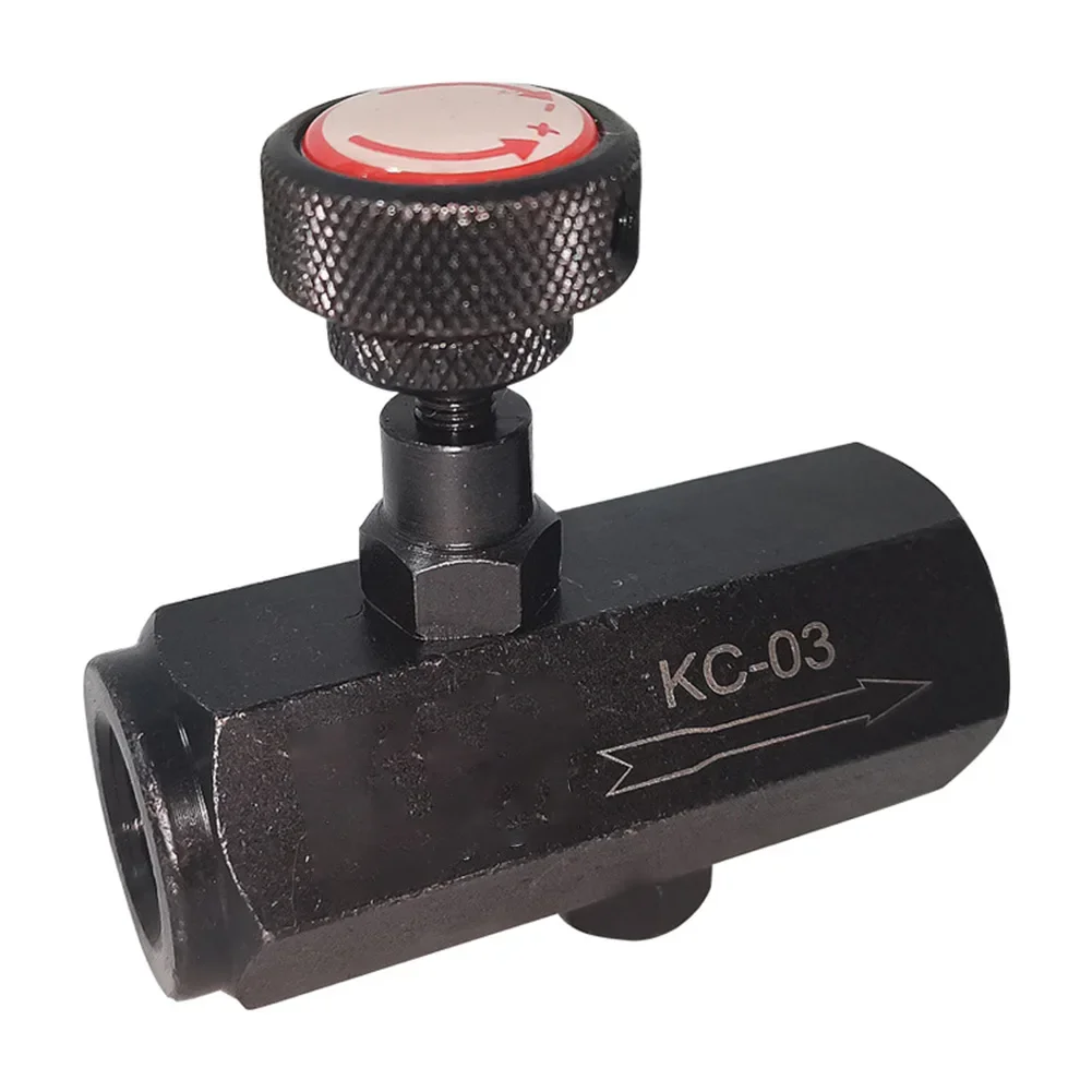 For Hydraulic Systems Throttle Valve Industrial Hydraulic Applications Black PT Thread One-way Flow Flow Rates 12 20 30 48