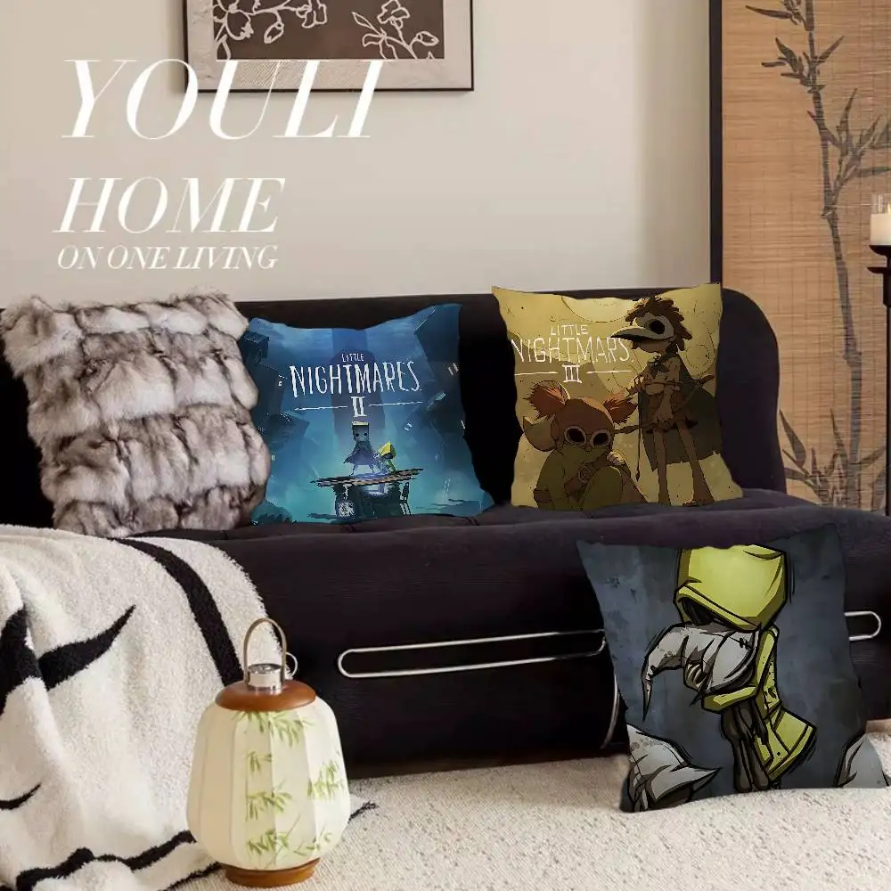 Adventure L-Little Game Nightmares Cushion Cover Inches Farmhouse Decor Home Throw Pillow Covers for Couch Decorations