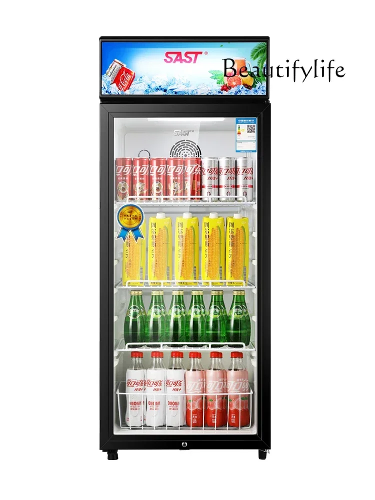 

Commercial vertical single-door beer display cabinet air-cooled fresh-keeping refrigerator