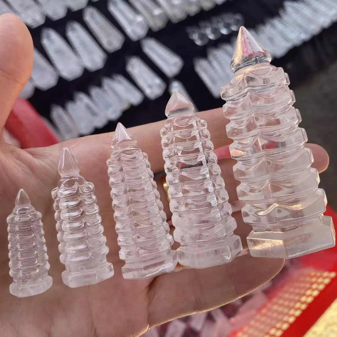 Natural Clean Crystal Pagoda,With Healing Properties, Suitable For Home Decoration, Purifying And Demagnetizing, Meditation, Di
