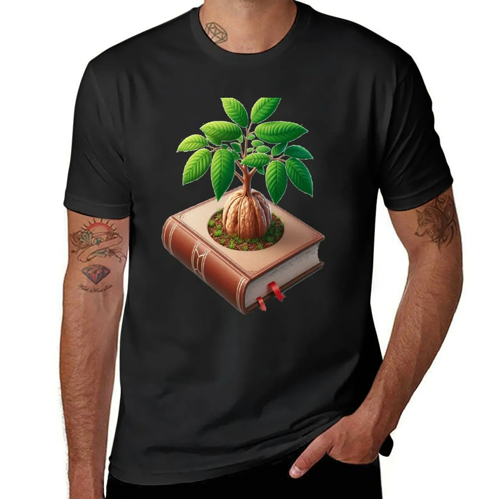 Tree of Knowledge Walnut Tree T-Shirt Blouse shirts graphic tees hippie clothes mens champion t shirts