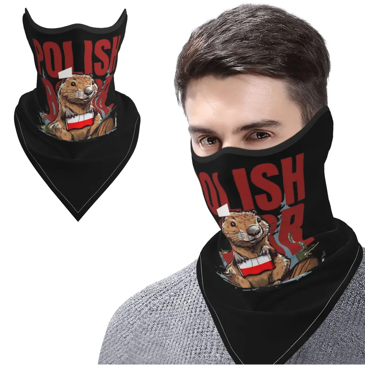 Summer Polish Bobr Bober Beaver Cold Ice Face Mask Unisex Poland Boberek Balaclava Quick-Drying Bandana