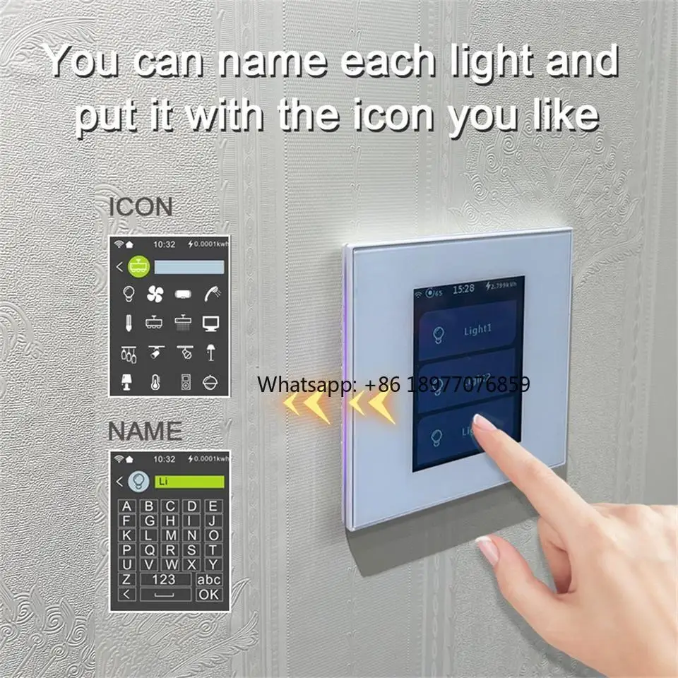 2026 Smart Switch L8 Smart Home Automation Products 1 2 3 4 Gang Light Switch Wifi Tuya Smart Life Home Assistant Alexa