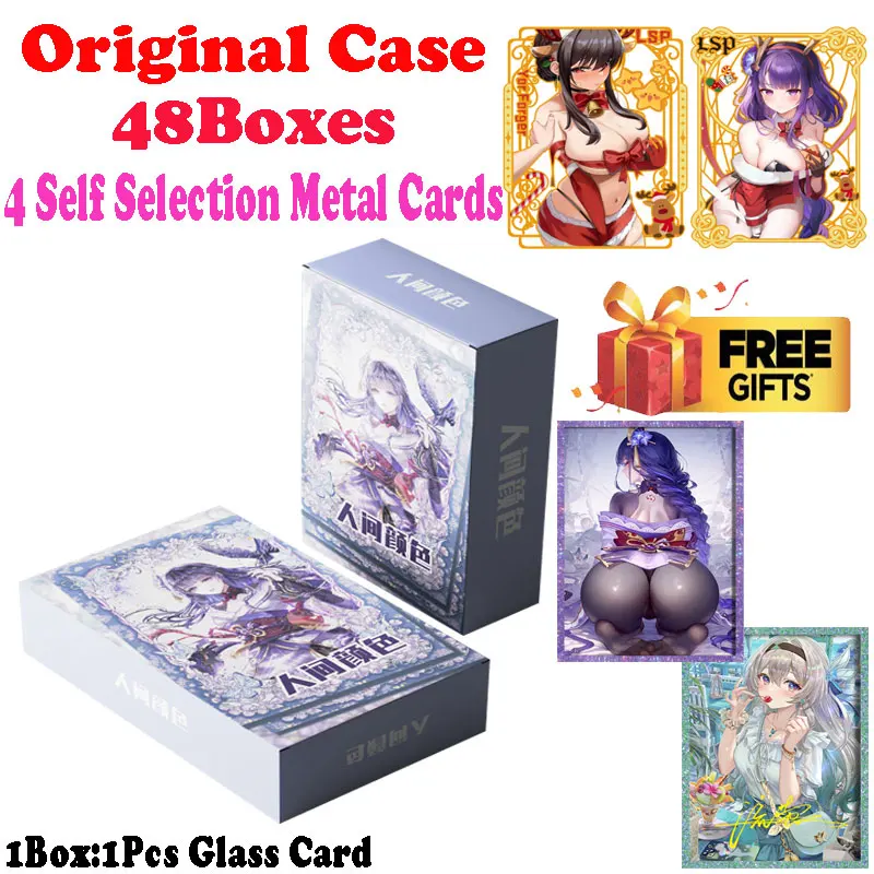 2024Newest Color Of The World Glass Card Collection Card Waifu Booster Box ACG CCG TCG Doujin Toys Chrismas Hobbies Gift