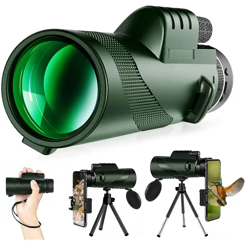 5000M Long-Range High Power Monocular, Portable Handheld Low Light Night Vision Scope, Essential for Outdoor & Home Use