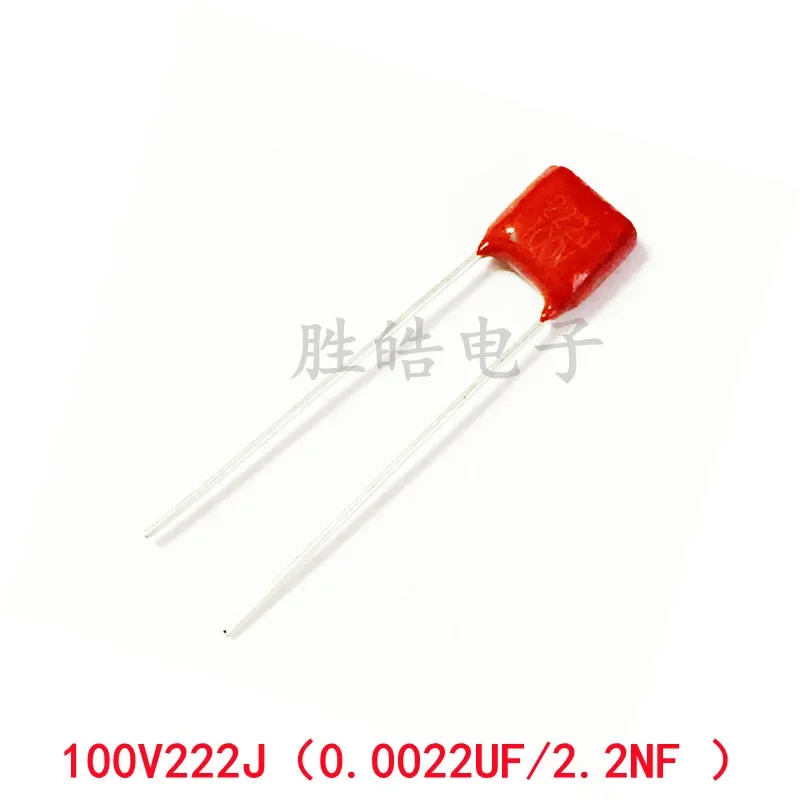 20PCS 100V222J 5% High Quality 0.0022UF Pitch 5mm 2.2NF 100V 222 222J CBB Polypropylene Film Capacitor