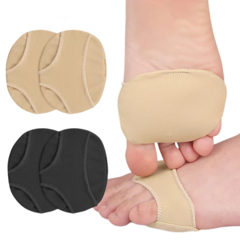 

2pieces=1pair Fabric Metatarsal Forefoot Pads Front Cushion Shoe Inserts Half Yard Pedicure Socks Feet Care Orthopedic Insoles