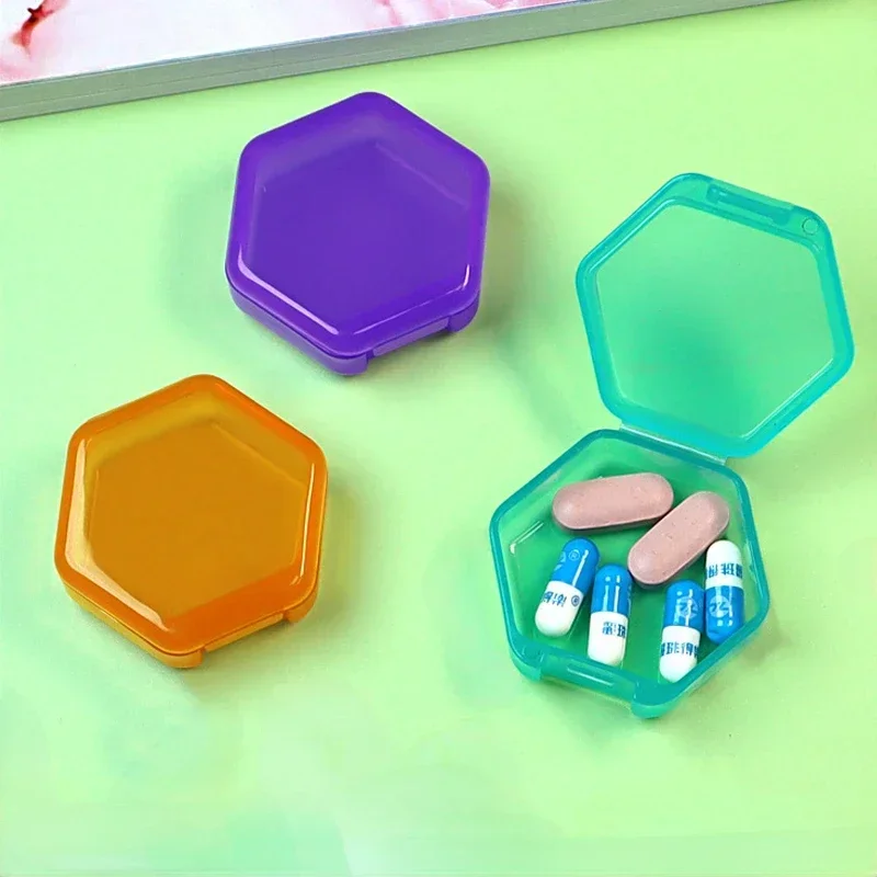 3 Pcs Portable Small Pill Box Daily Mini Pill Organizer Travel Pocket Carry With You Portable Medicine Storage Box