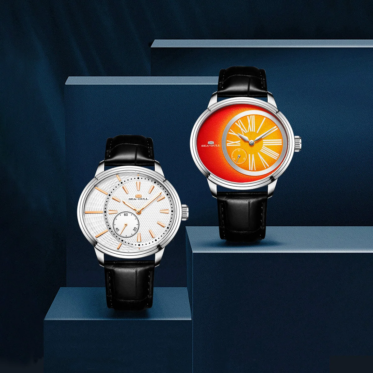 

Мужские автоматические механические часы Seagull, овальные механические наручные часы, водонепроницаемые часы с 5 барами, светящиеся часы для мужчин 1088