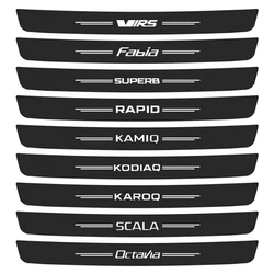 1PC for Skoda VRS Octavia FABIA KAMIQ KAROQ KODIAQ RAPID SCALA SUPERB Car Rear Door Trunk Bumper Protective Stickers Accessories