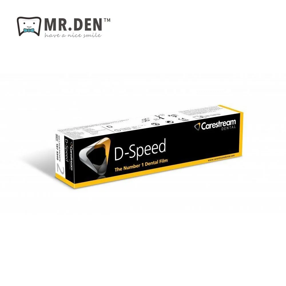 Gorąca sprzedaż 100 sztuk / pudełko Oryginalna folia rentgenowska D-Speed D88+ Folia wewnątrzustna Carestream Dentysta Film rentgenowski Meterial