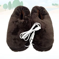 Slippers Usb Heated Heating Foot Electric Warmer Shoes Plush Warmers Women Feet Winterrechargeable Pad Boots Warming Heater Shoe