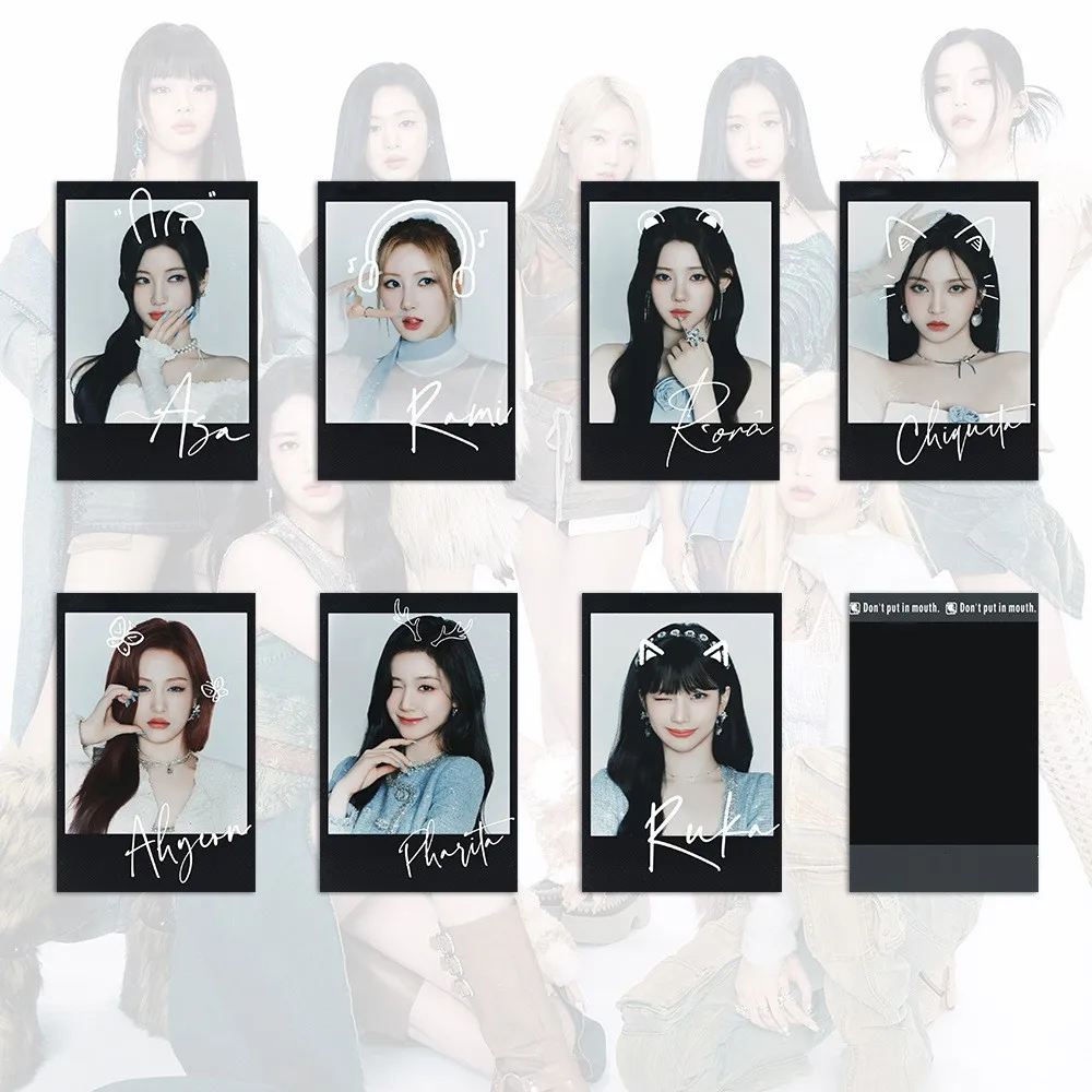 7pcs/Set Kpop Babymonster Signature Card Double Sides Printing Matte Film Korean Style LOMO Card RUKA AHYEON Fans Collection