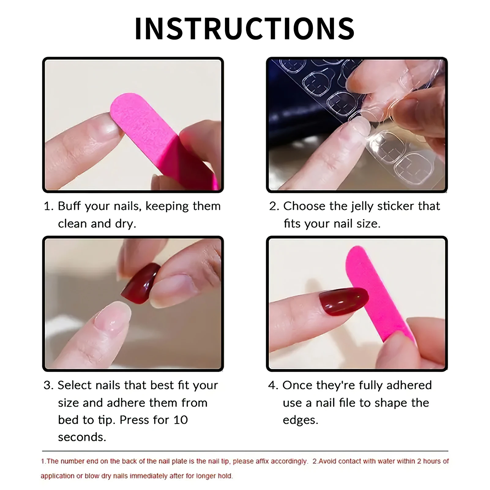 10 Uds. De uñas postizas redondas cortas pintadas a mano en 3D con forma de manzana, color rosa, ojo de gato brillante, uñas postizas hechas a mano pequeñas y frescas
