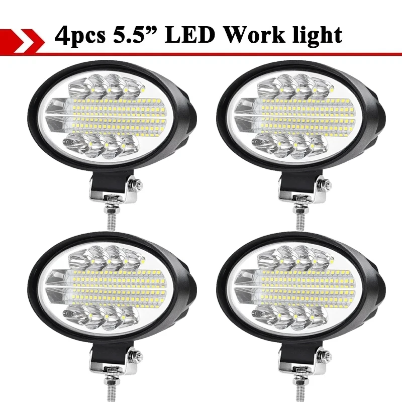 LED Traktor Oval Arbeitsleuchte 5 Zoll Autolampe 12V 24V Offroad-Kabinenscheinwerfer für Bergbau, Kran, Muldenkipper, Gabelstapler, ATV, Spotlight – Detail 13