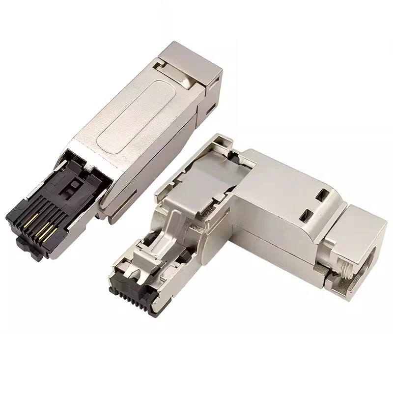 Profinet 4Pin Industrial Field Connector Straight Angled 4 Core Modular Plug Toolless Shielded For Siemens 6GK1901-1BB10-2AA0