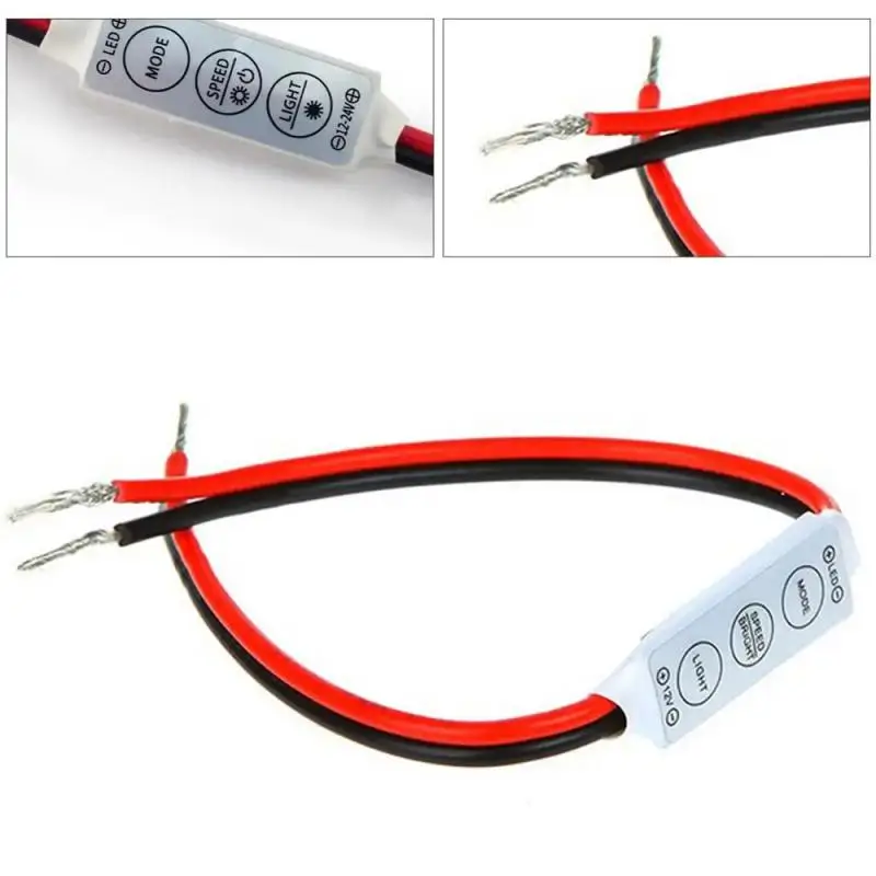 20/10/5/3/2/1PCS Keys Controller DC 12V Mini LED Strip RGB Single Color For SMD 3528/5050/5730/5630/3014 LED Strip Lights DC 12V