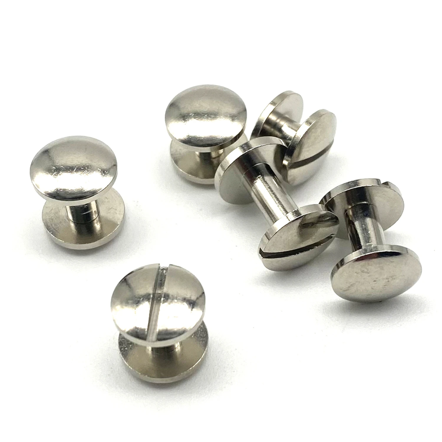 Arc Shape Brass Chicago Rivets 10x (4-15mm) Leather Craft Screw Post Button