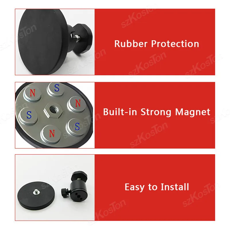 Magnetic Action Camera Suction Cup Mount Bracket with 1/4