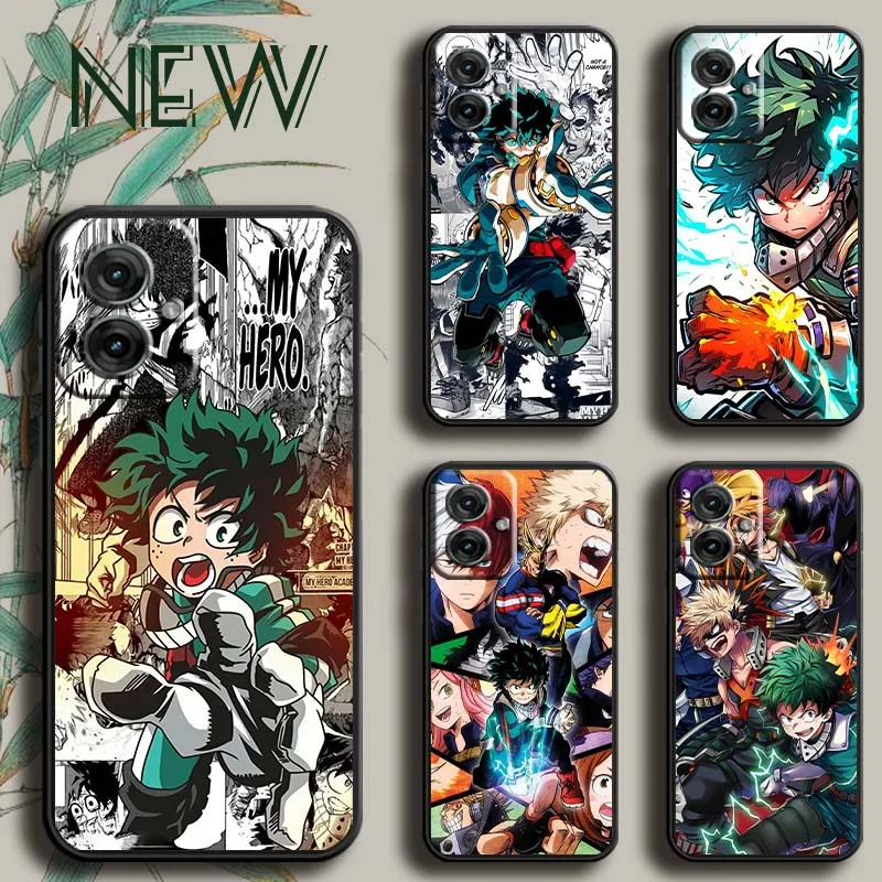 

Academia M-Midoriya Hero Cool Phone Case For Motorola G85 Edge 50 G24 G35 G14 G04 40 G72 G34 G31 G Stylus G54 G13 G32 5G Black