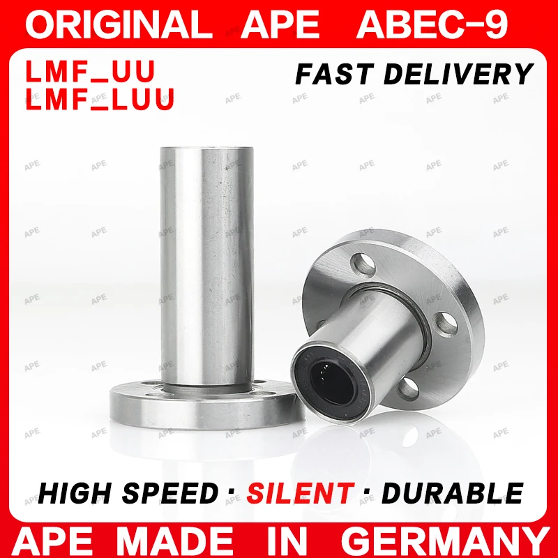 2-4PCS LMF30UU LMF30LUU 30mm LMF30 UU LUU ABEC-9 Precision Linear Motion Bushing Double Seal Bearing for CNC 3D Printer Automati