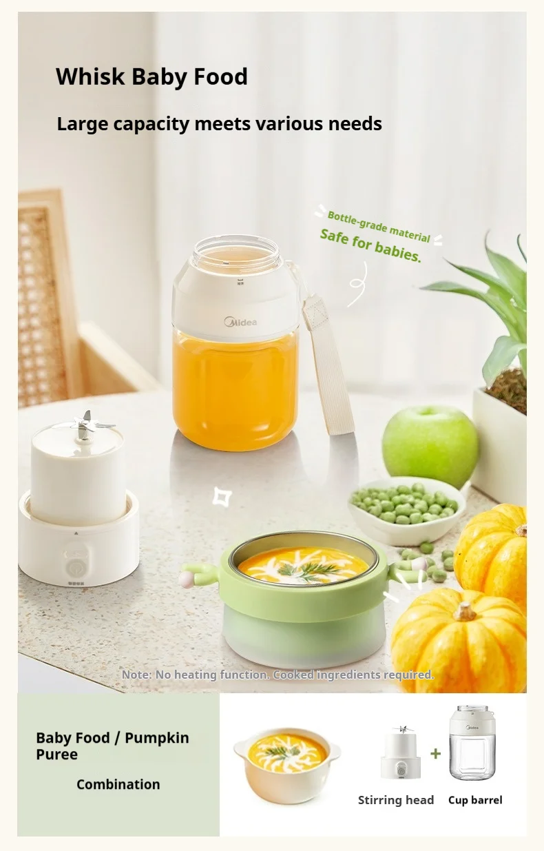 ميديا MJ-LZ106 خلاط فواكه كهربائي صغير متعدد الوظائف للاستخدام المنزلي والخارجي مع كوب ذو سعة كبيرة #3