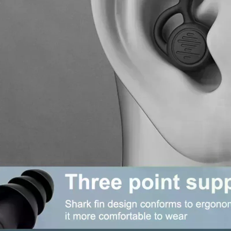 3-lagige Ohrstöpsel zur Schlafgeräuschreduzierung und Stummschaltung. Silikon-Ohrstöpsel, wiederverwendbarer Gehörschutz, schallblockierende Ohrstöpsel