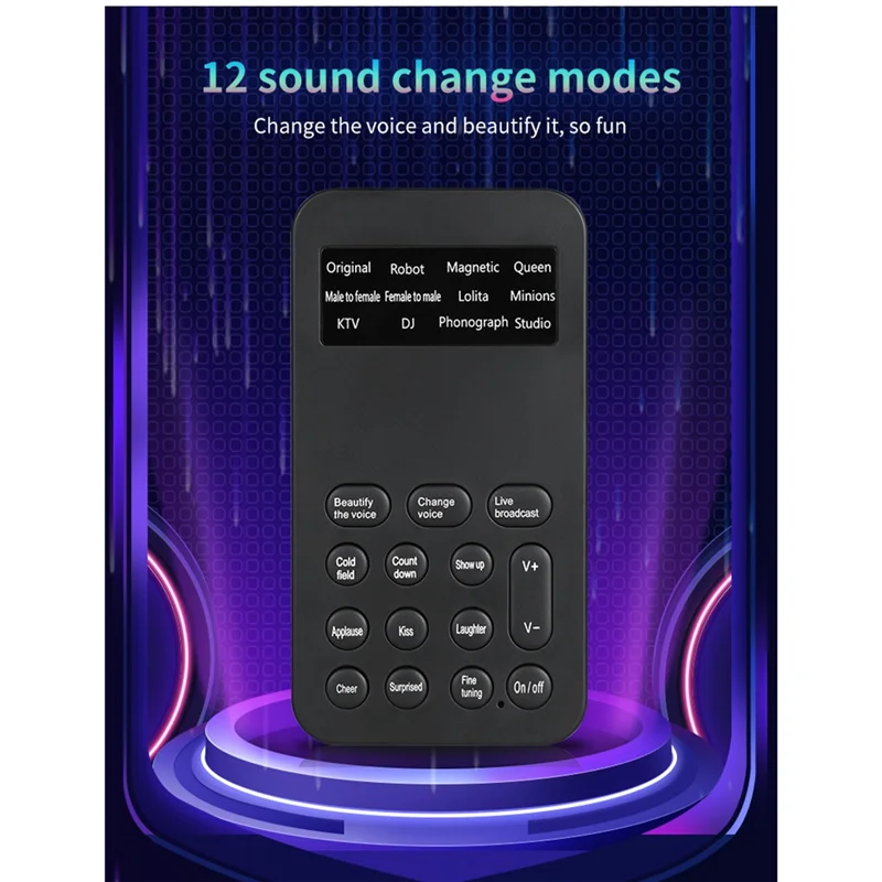 휴대용 음성 변조기 사운드 변조기 장치 전화 통화 게임 기계용 사운드 효과 8개-Y41A