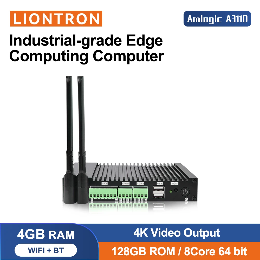 Arm Amlogic A311D ingebedde compacte computer Fanless SBC voor AI Edge Computing met CPU NPU GPU Wifi BT HD-MI Android OS